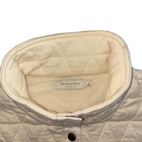 Mod-O-Doc Mododoc Cream Ivory Women’s Small Vest Front Logo - Picture 2 of 9